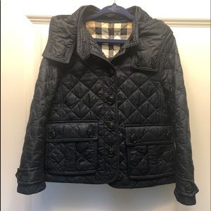 Burberry Kids Quilted Jacket-Detachable Hood